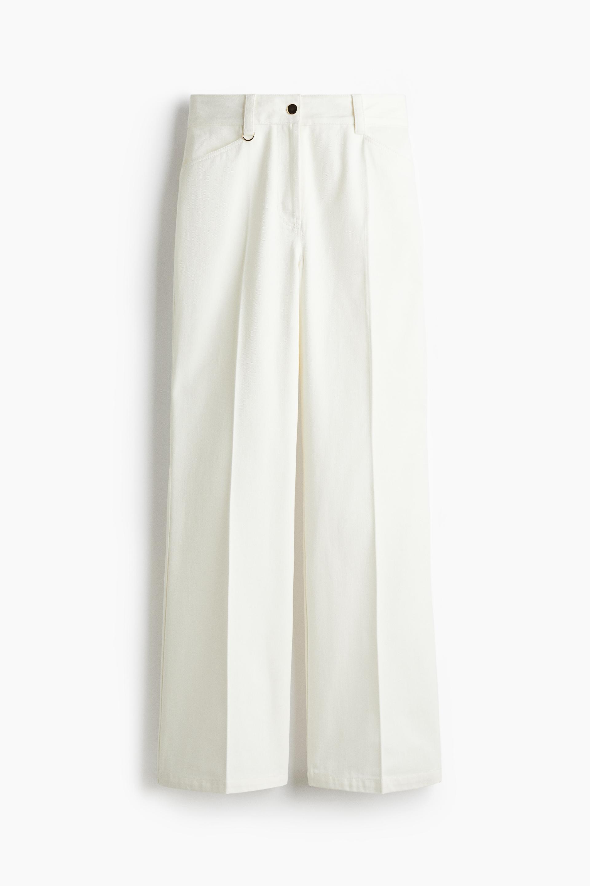 flared twill pants