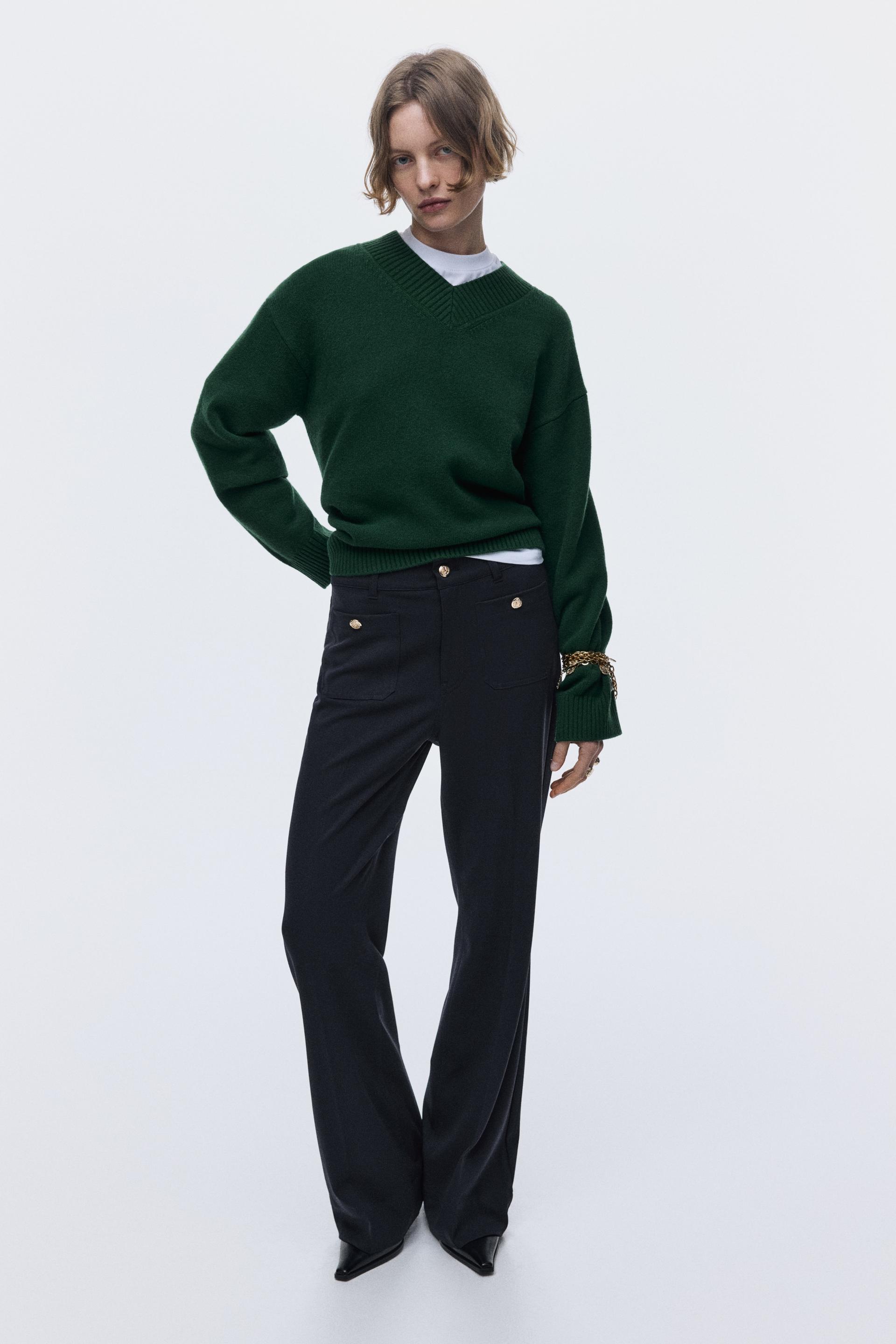 flared twill pants