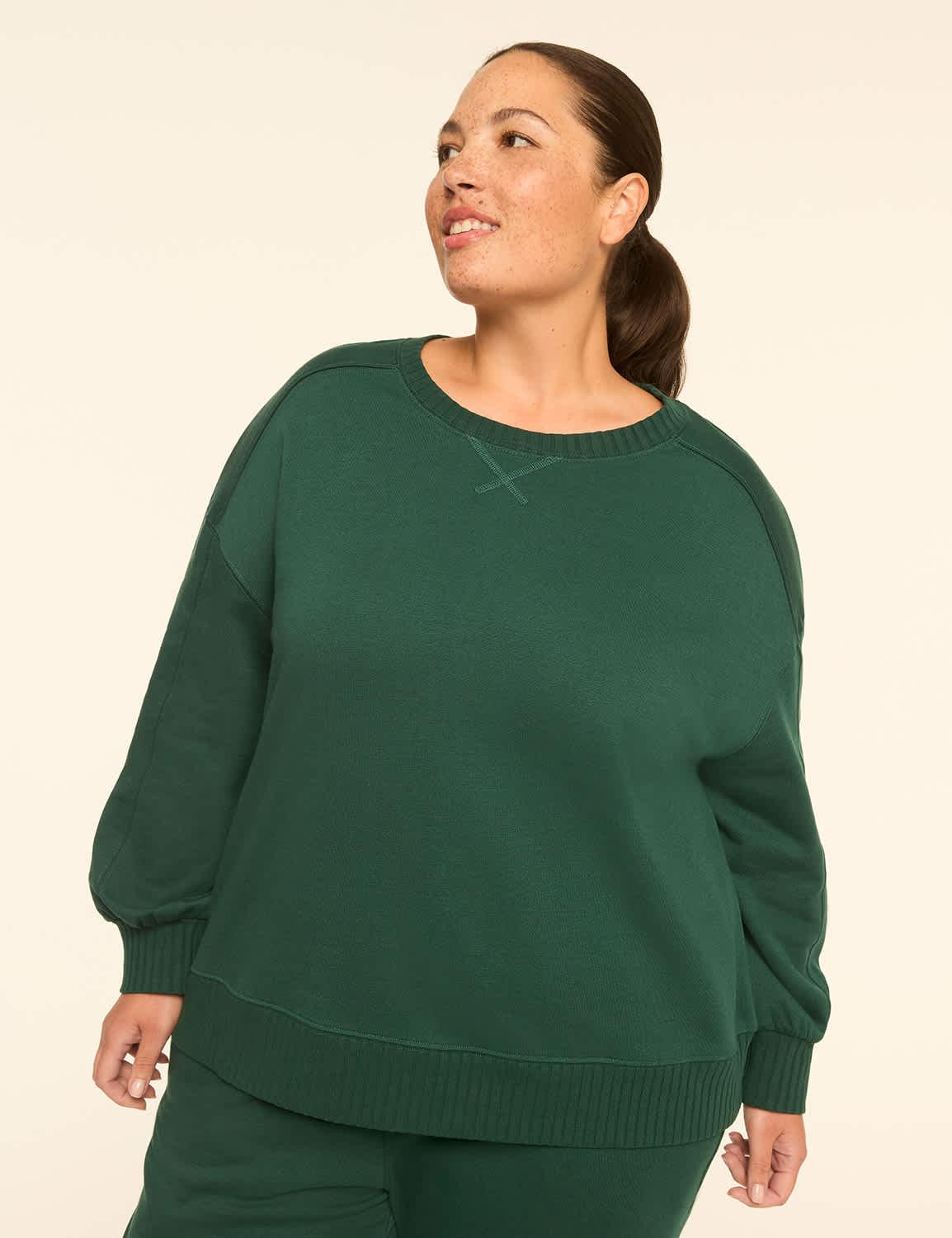 fleece crew-neck sweatshirt