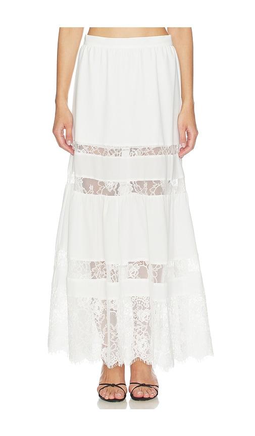 fleur du mal adeline maxi skirt in white. - size l (also in s, m)
