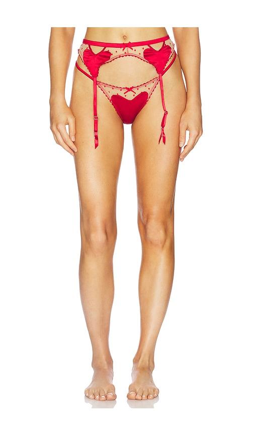 fleur du mal amour garter in red. - size 1 (also in 2, 3, 4)