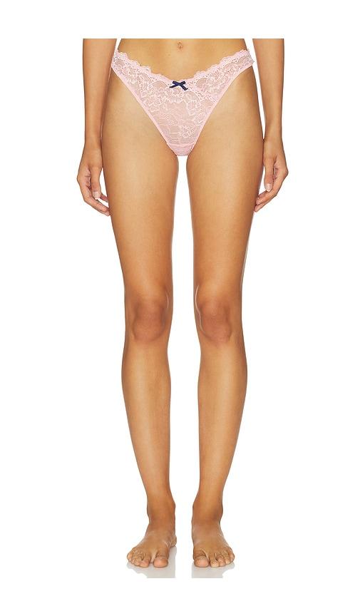 fleur du mal bianca lace thong in pink. - size 1 (also in 3, 4, 5)