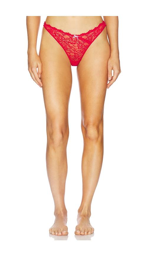 fleur du mal bianca lace thong in red. - size 1 (also in 2, 3, 4, 5)