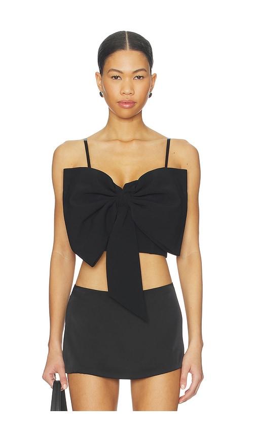 fleur du mal blair bow top in black. - size m (also in xs)