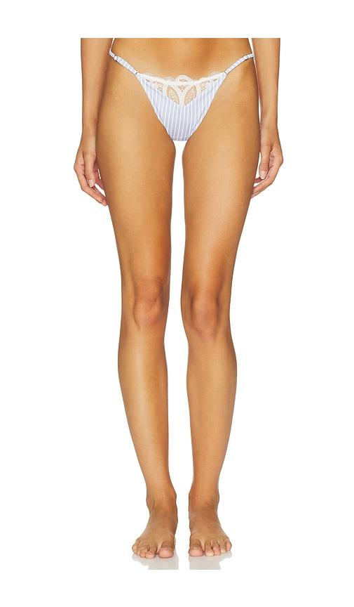 fleur du mal east hampton v-string in baby blue. - size 1 (also in 2, 3)