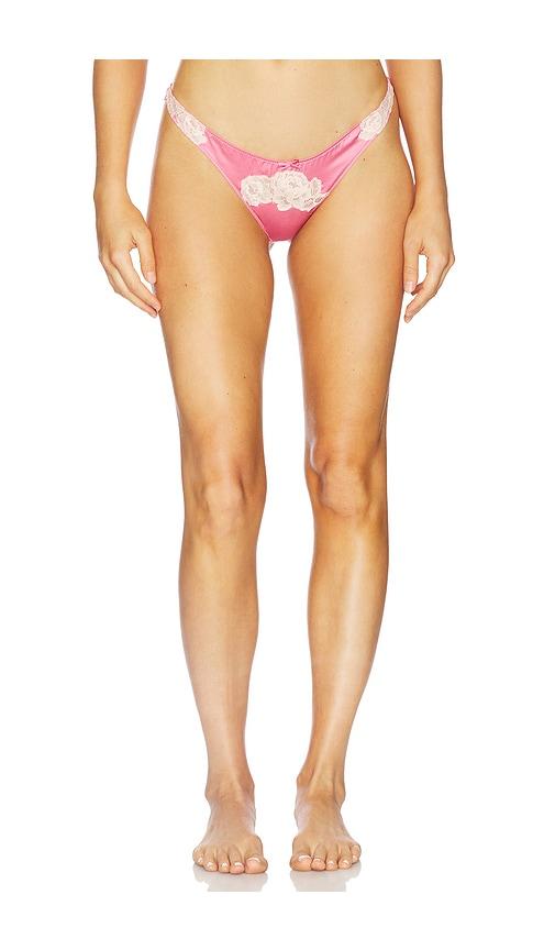 fleur du mal juliet lace thong in pink. - size 4 (also in 5)