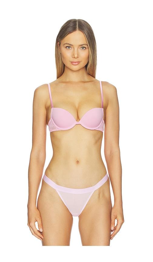 fleur du mal le stretch lace molded demi bra in pink. - size 32a (also in 32c, 34b, 36a, 36dd)