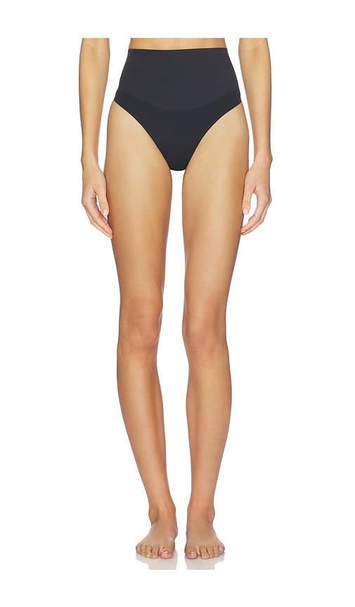 fleur du mal le stretch micro high waist thong in black. - size xl (also in xs)