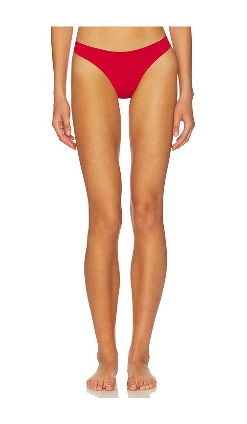fleur du mal le stretch micro thong in red. - size 2 (also in 3, 4, 5)