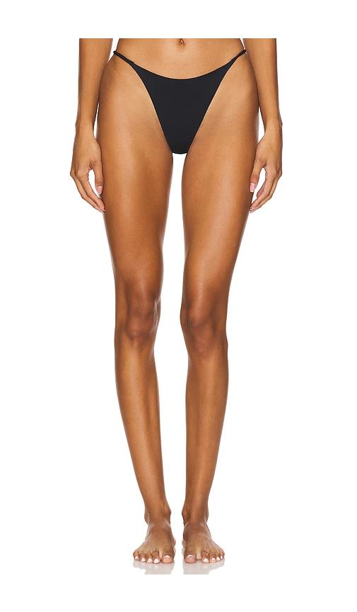 fleur du mal le stretch multifit micro g-string in black. - size 1 (also in 2, 3, 4, 5)