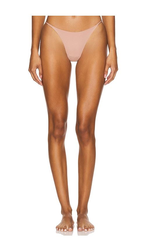 fleur du mal le stretch multifit micro g-string in tan. - size 1 (also in 2, 3, 4, 5)