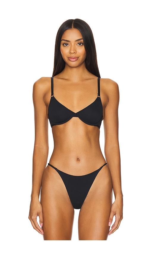 fleur du mal le stretch multifit micro unlined balconette in black. - size 32b (also in 36b, 32c, 34c, 36c, 32d, 34d, 36d, 32dd)