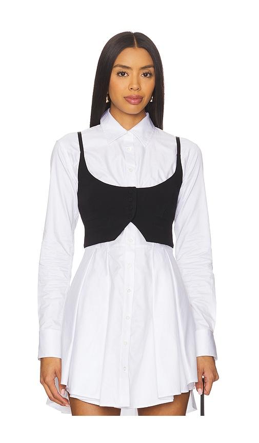fleur du mal maxwell crop vest in black. - size s (also in xs)