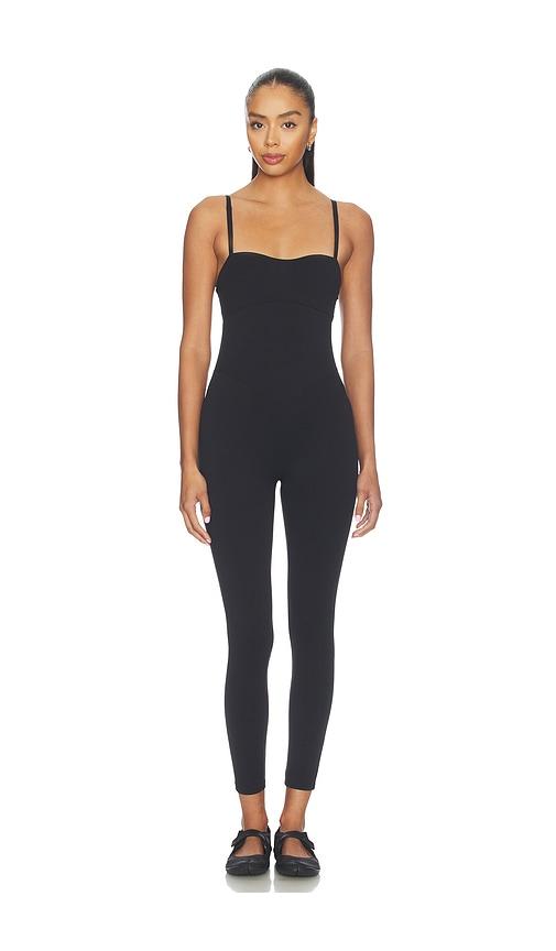 fleur du mal molded cup onesie in black. - size m (also in s, xs)