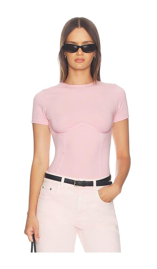 fleur du mal organic cotton t-shirt in pink. - size m (also in xs, s)