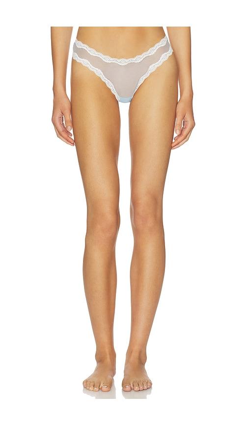 fleur du mal sheer tulle thong in baby blue. - size 1 (also in 5)