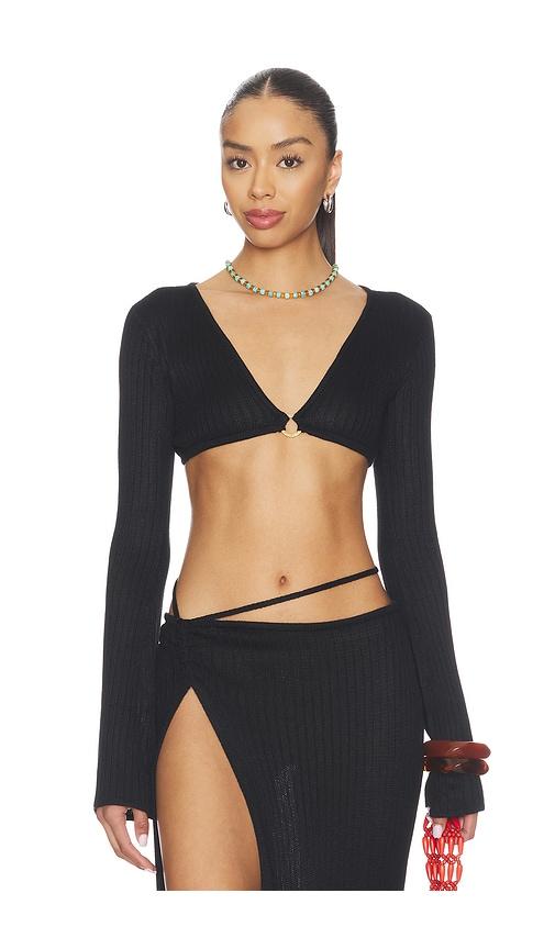 flook the label inga top in black. - size l (also in s, xs, m)