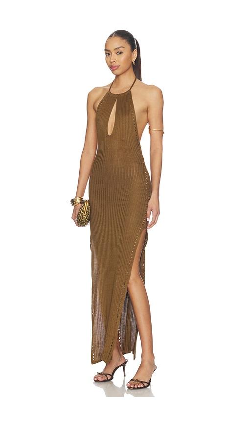 flook the label maxi dress in brown. - size m (also in xs)