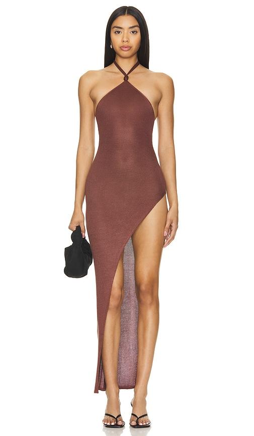 flook the label prisha dress in brown. - size m (also in xl)