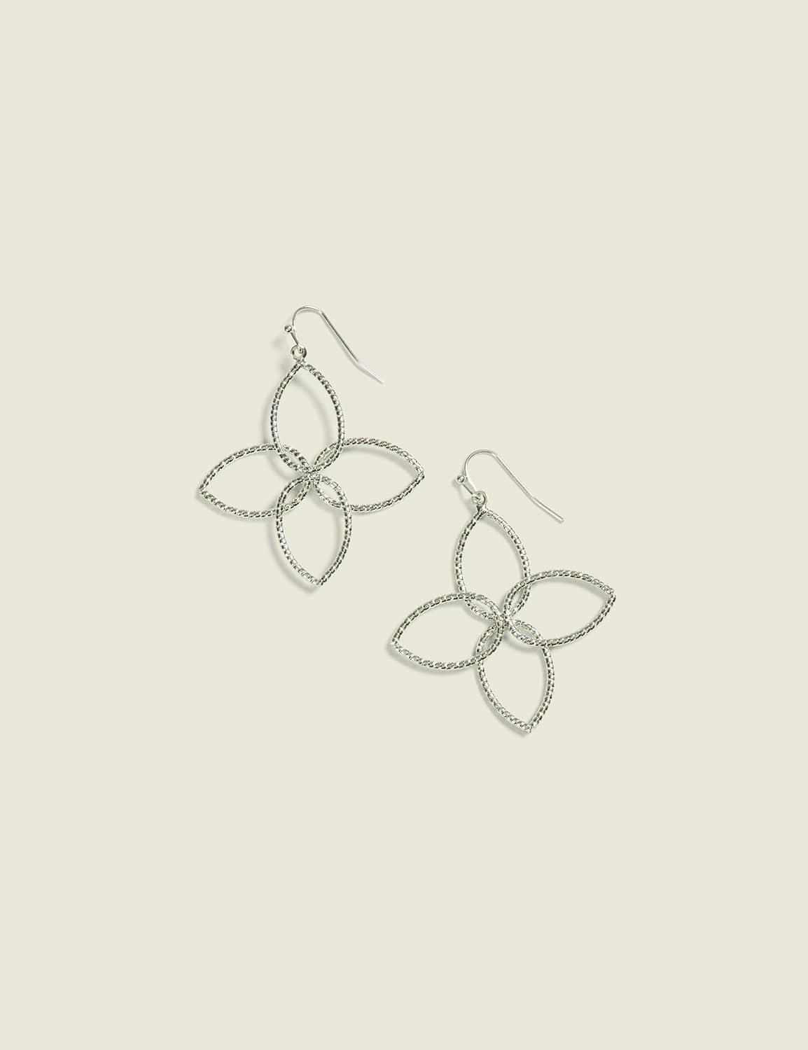 floral motif earrings