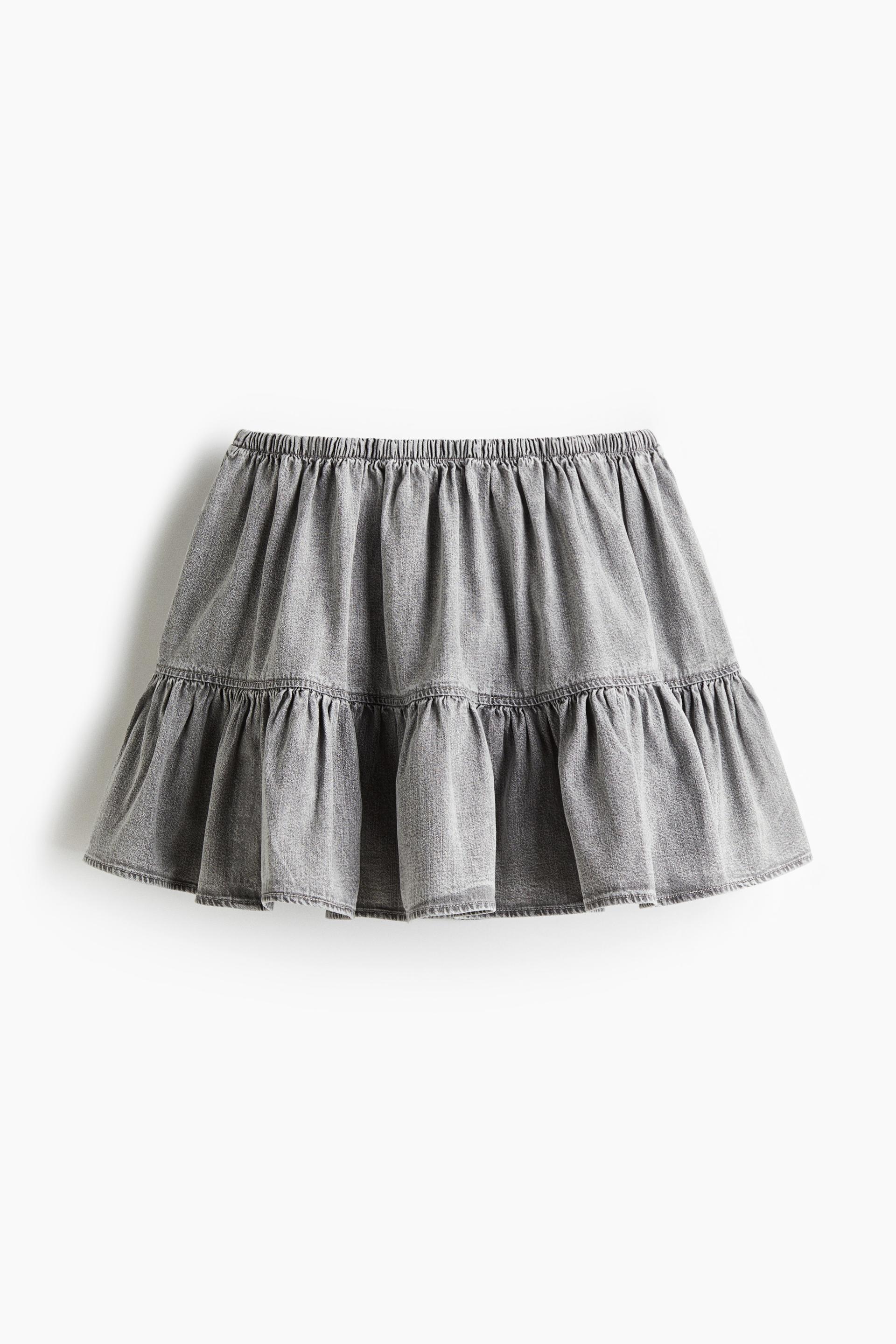 flounced mini skirt
