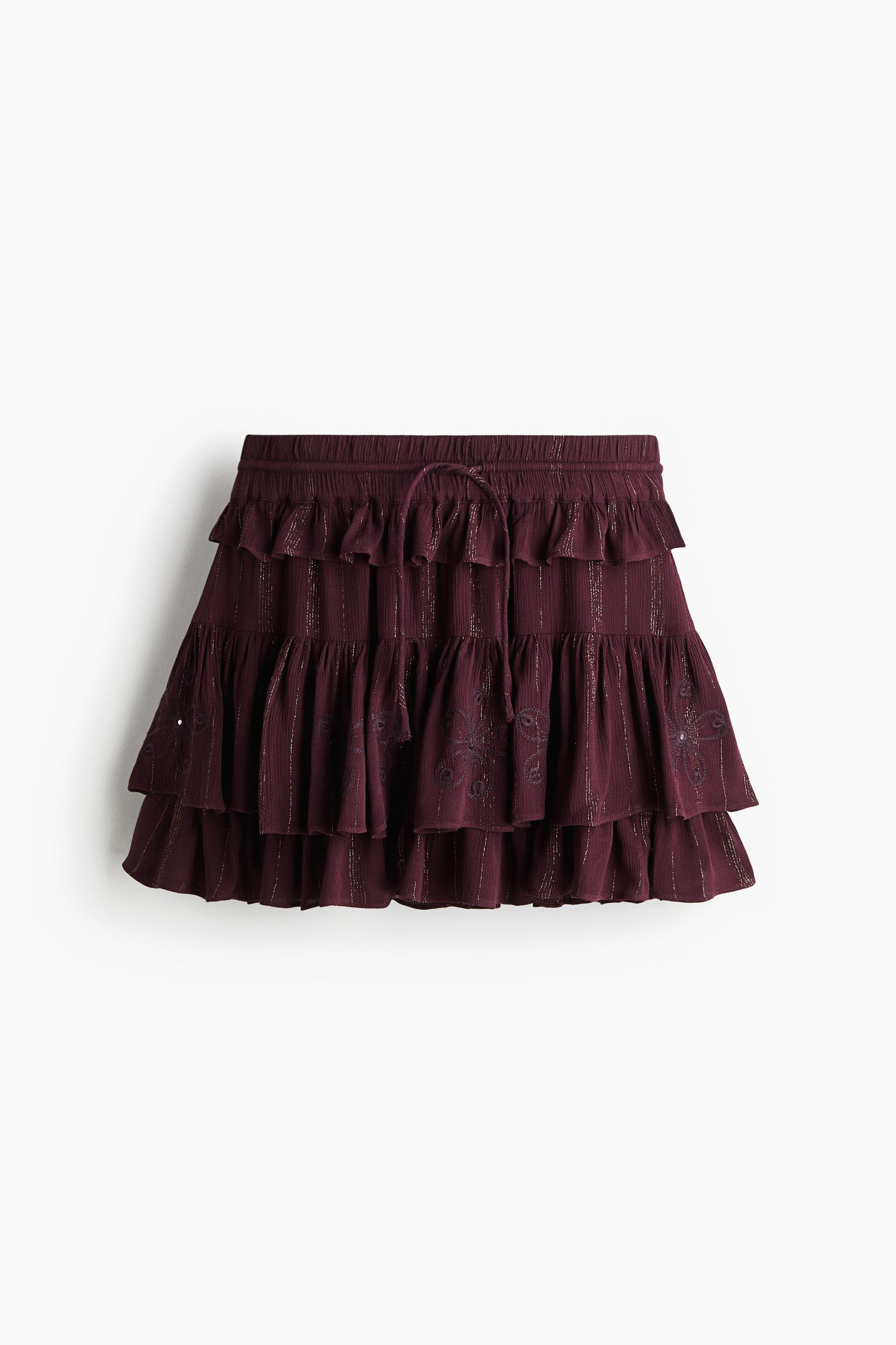 flounced mini skirt