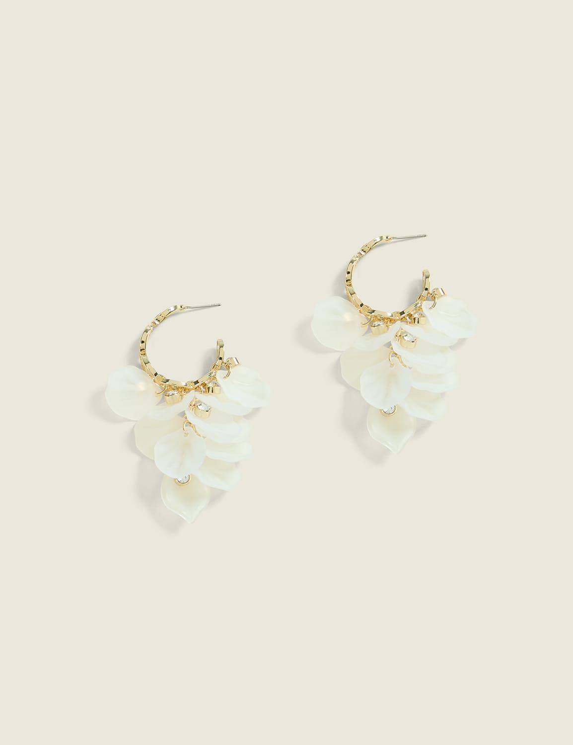 flower hoop earrings