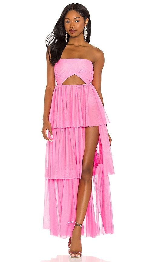 for love & lemons x revolve juni maxi dress in pink. - size m (also in s, l)