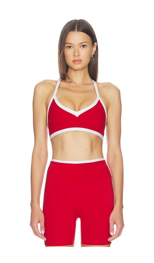 form reversible v neck bra in navy,red. - size l (also in m)