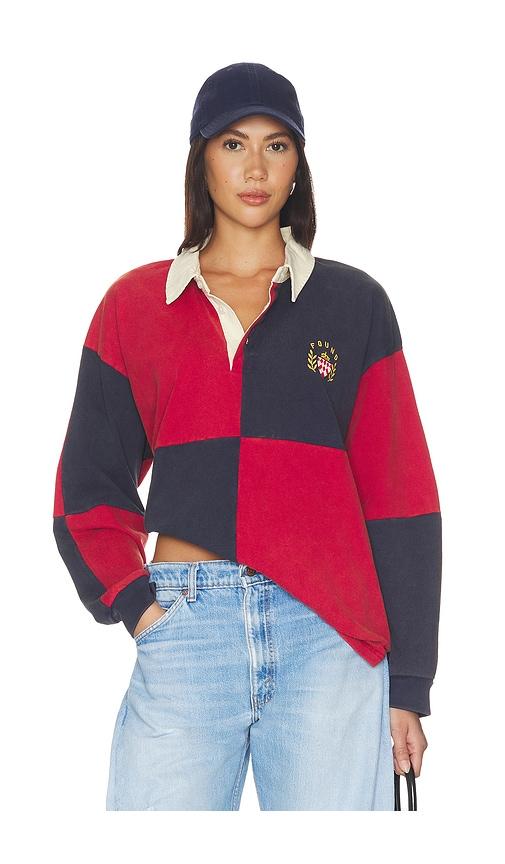 found crestfield rugby in red. - size l (also in m, s, xl, xs)
