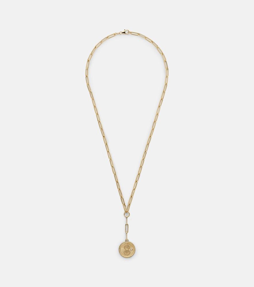 foundrae karma clip 18kt gold chain necklace with diamonds
