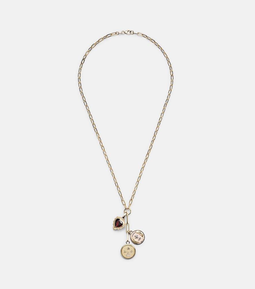 foundrae love, dream & vivacity 18kt gold necklace with diamonds