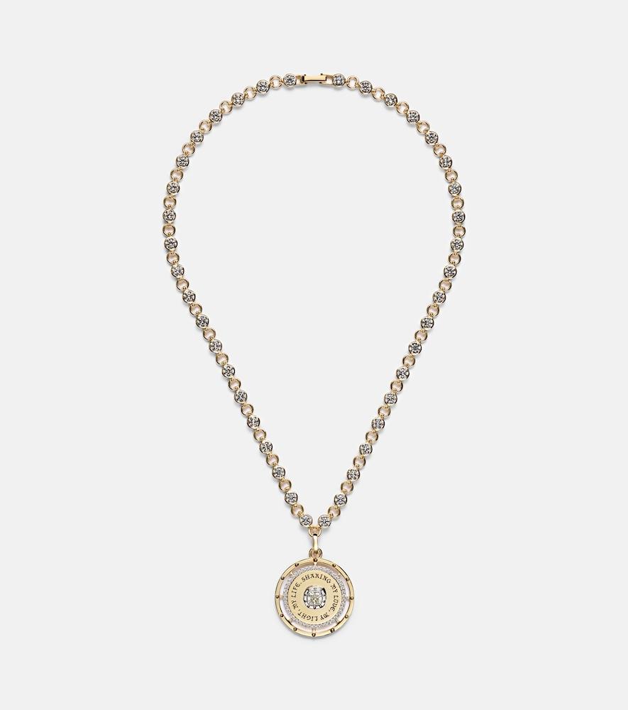 foundrae lovestruck commitment 18kt gold pendant necklace with diamonds