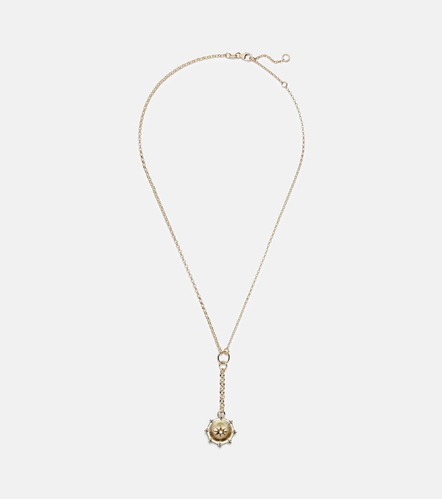 foundrae spark love 18kt gold chain necklace with diamond