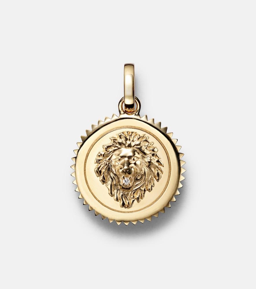 foundrae strength medium 18kt gold pendant with diamond