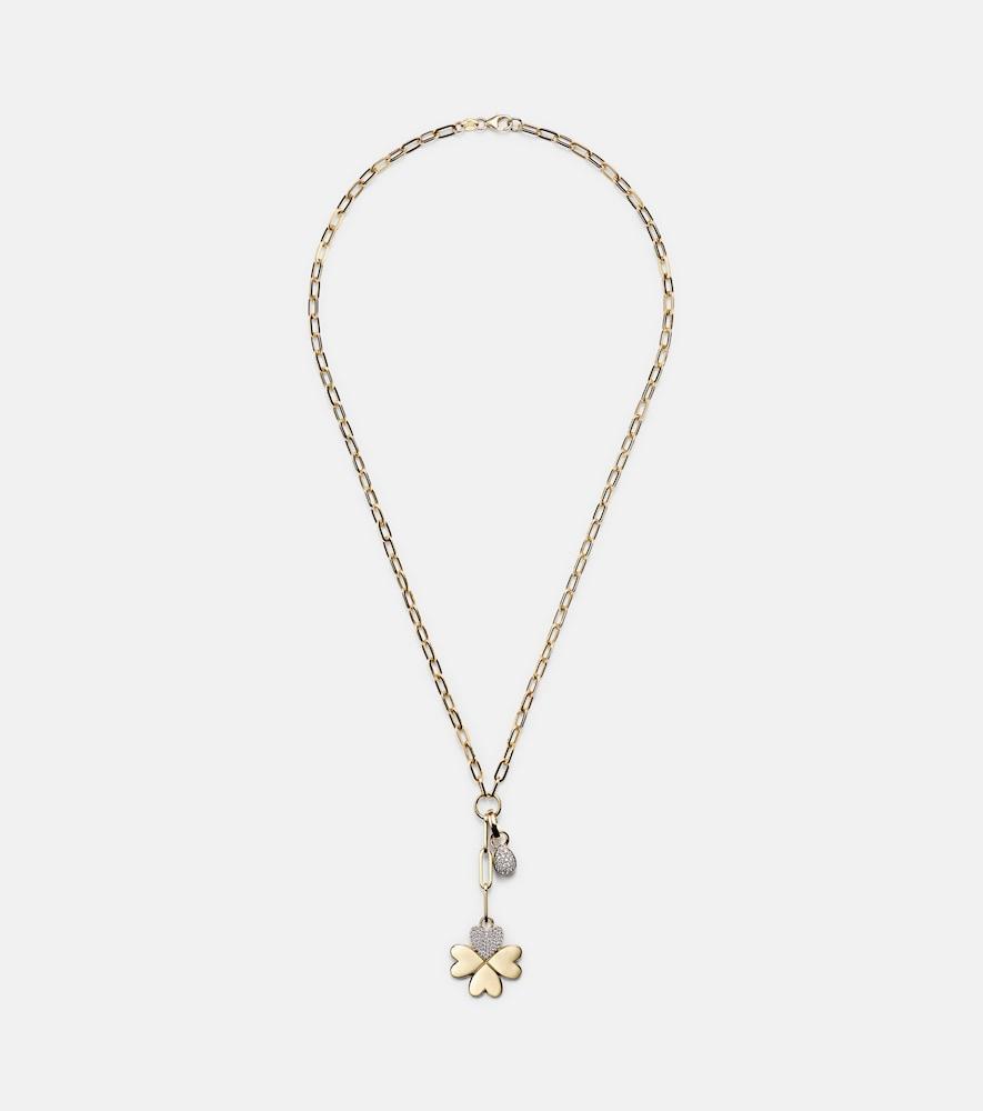 foundrae true love 18kt gold necklace with diamonds