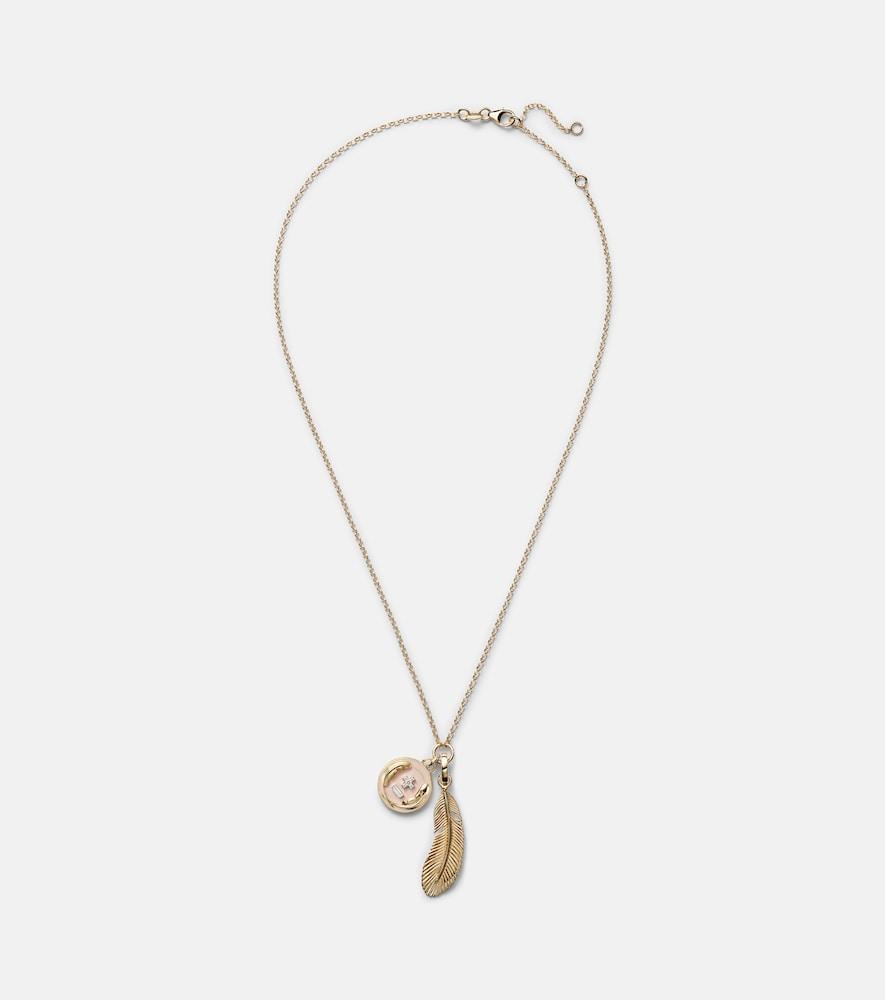 foundrae vivacity 18kt gold pendant necklace with diamonds