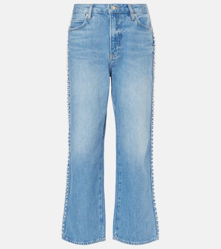 frame atelier le jane embellished cropped jeans