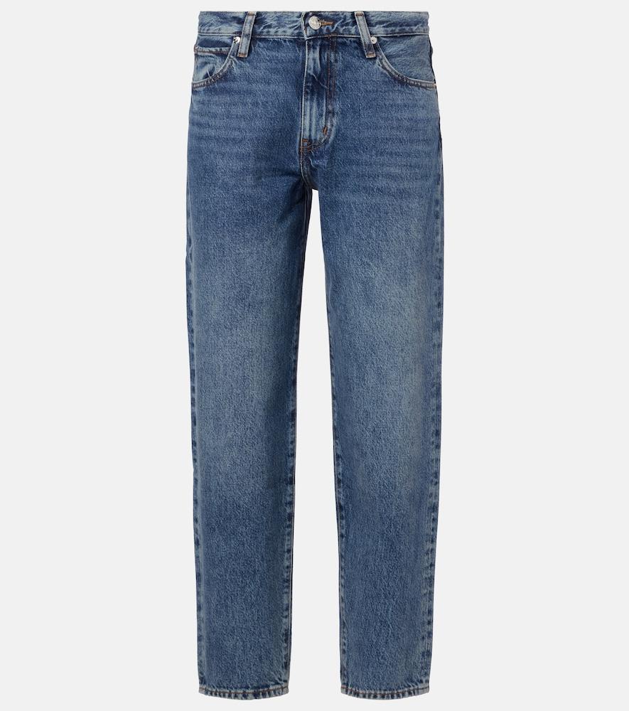 frame candle mid-rise barrel-leg jeans