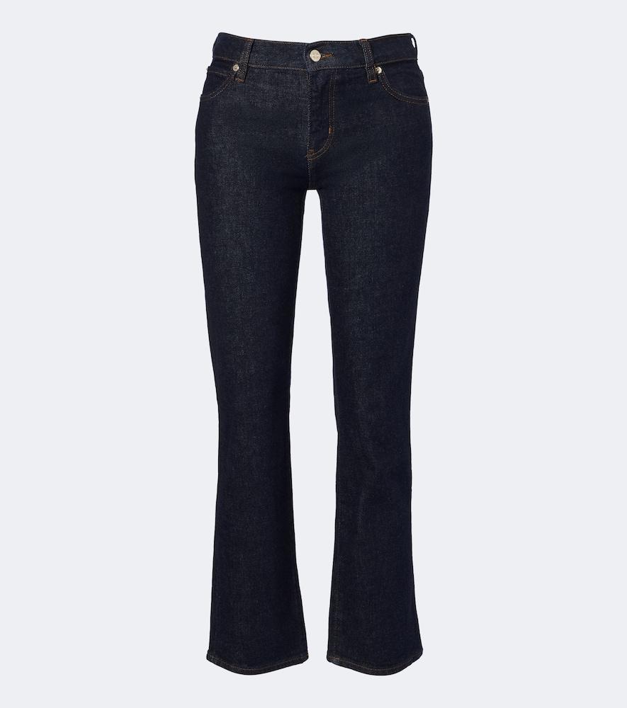 frame cigarette cropped straight jeans
