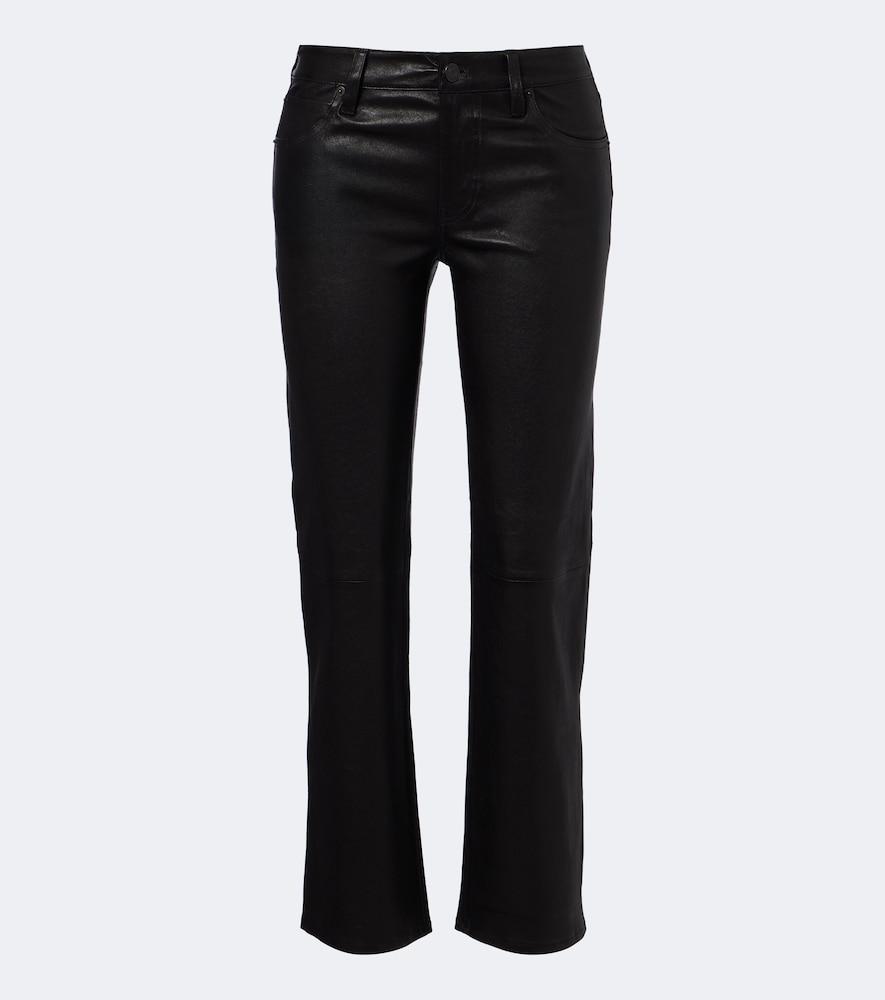frame cigarette leather slim pants