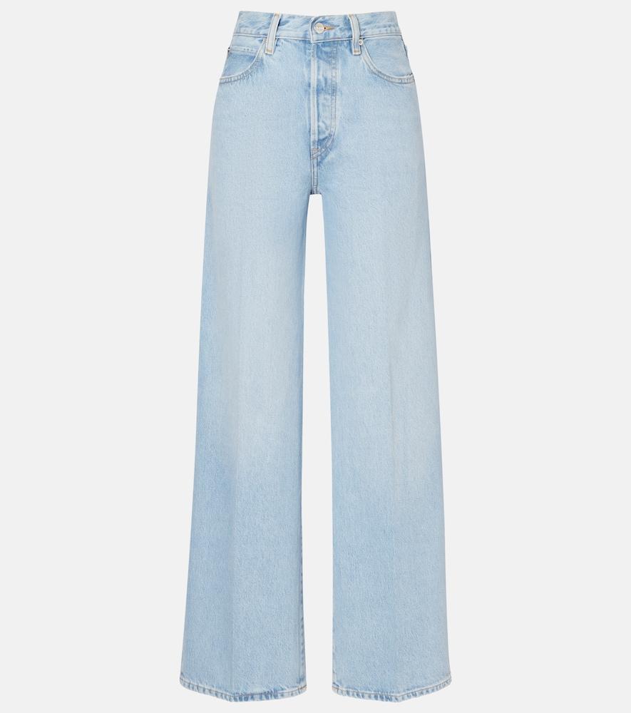 frame collegiate wide-leg jeans