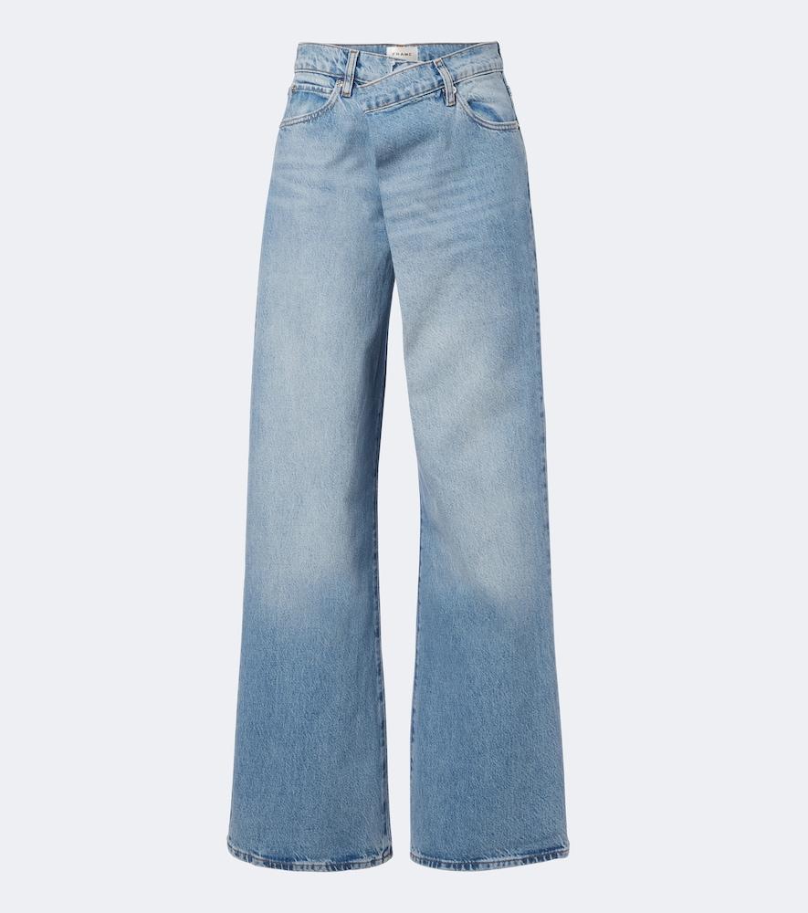 frame crossover wide-leg jeans