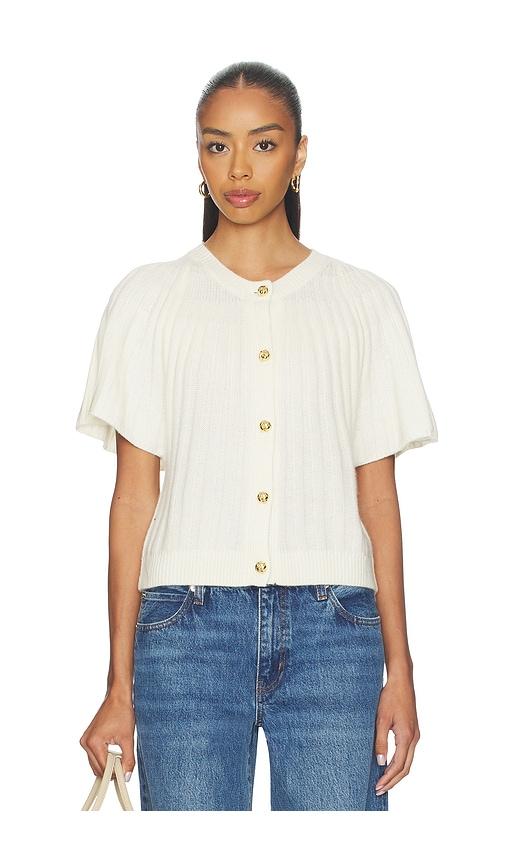 frame flutter cardi in cream. - size l (also in xl)