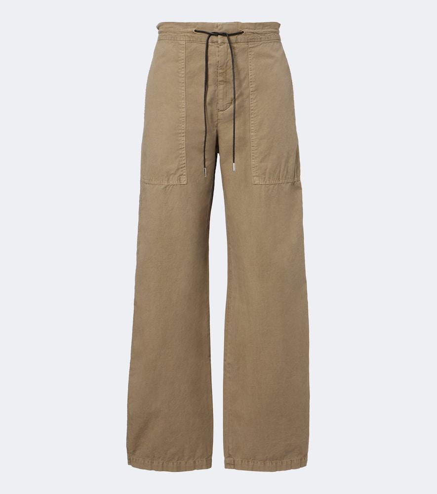 frame gallery cotton wide-leg pants