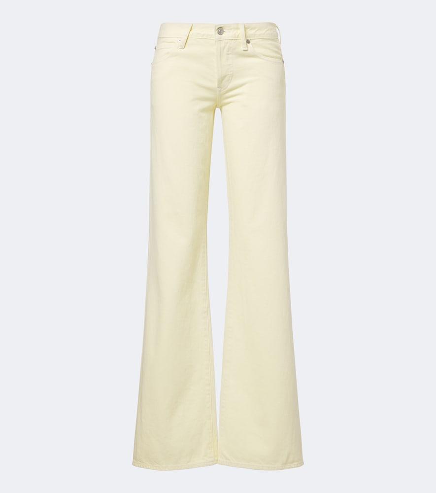 frame gray wide-leg jeans