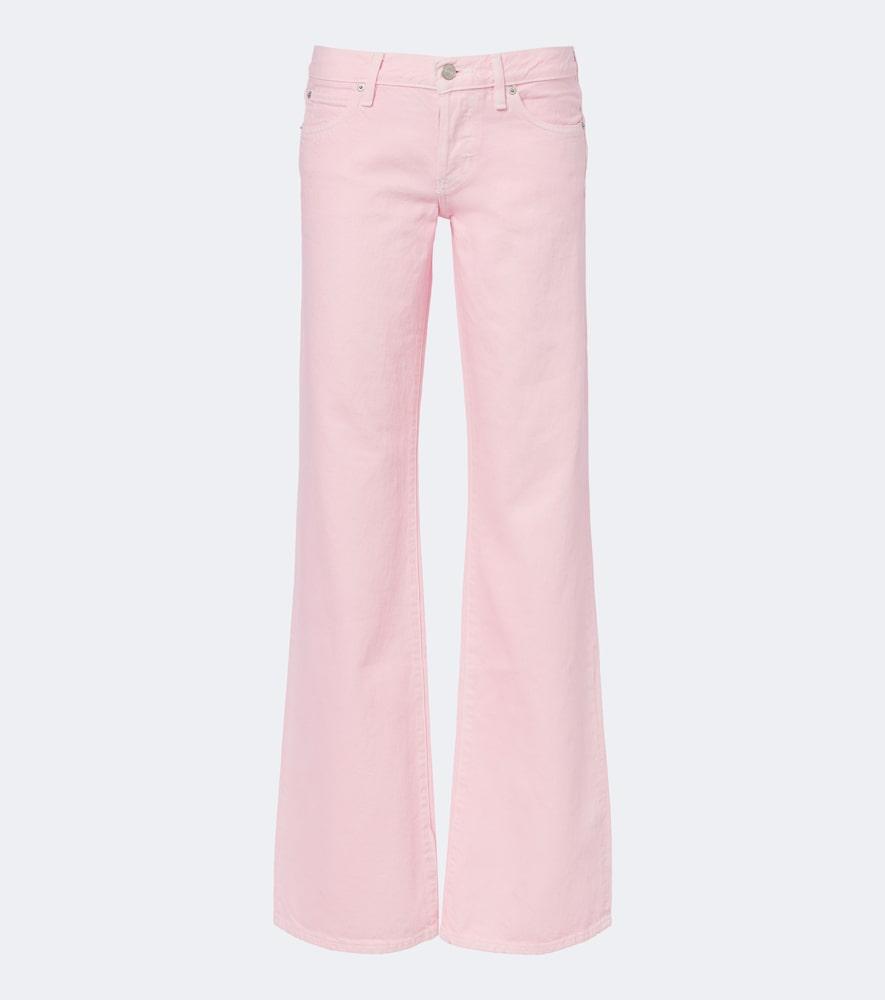 frame gray wide-leg jeans