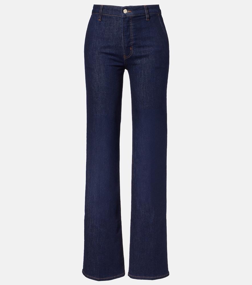frame high-rise straight jeans