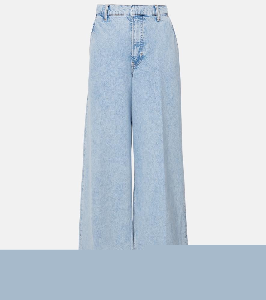 frame high-rise wide-leg jeans