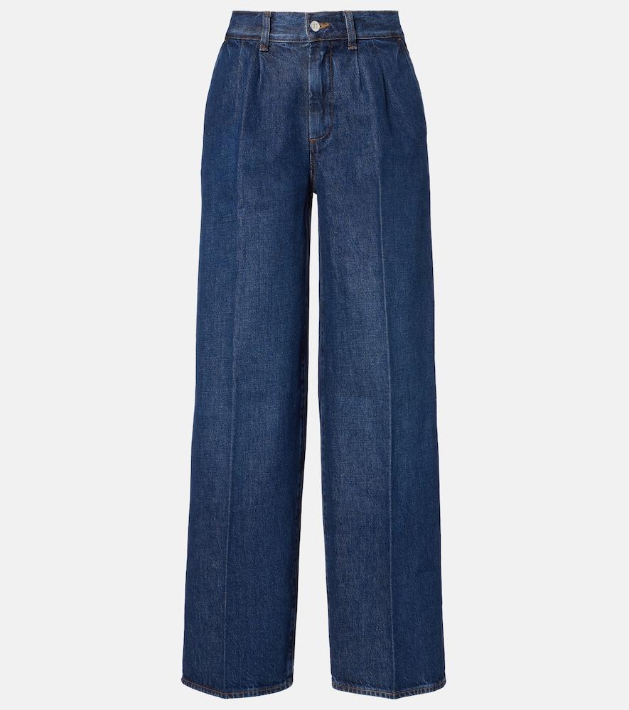 frame high-rise wide-leg jeans